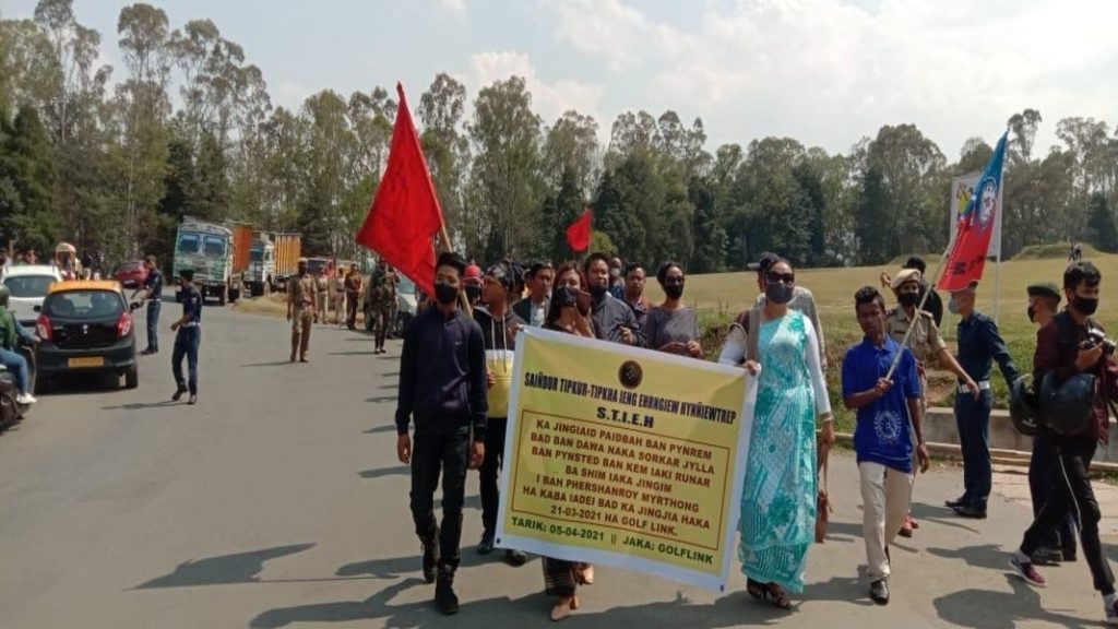 Protest staged in Shillong for Golf link assault