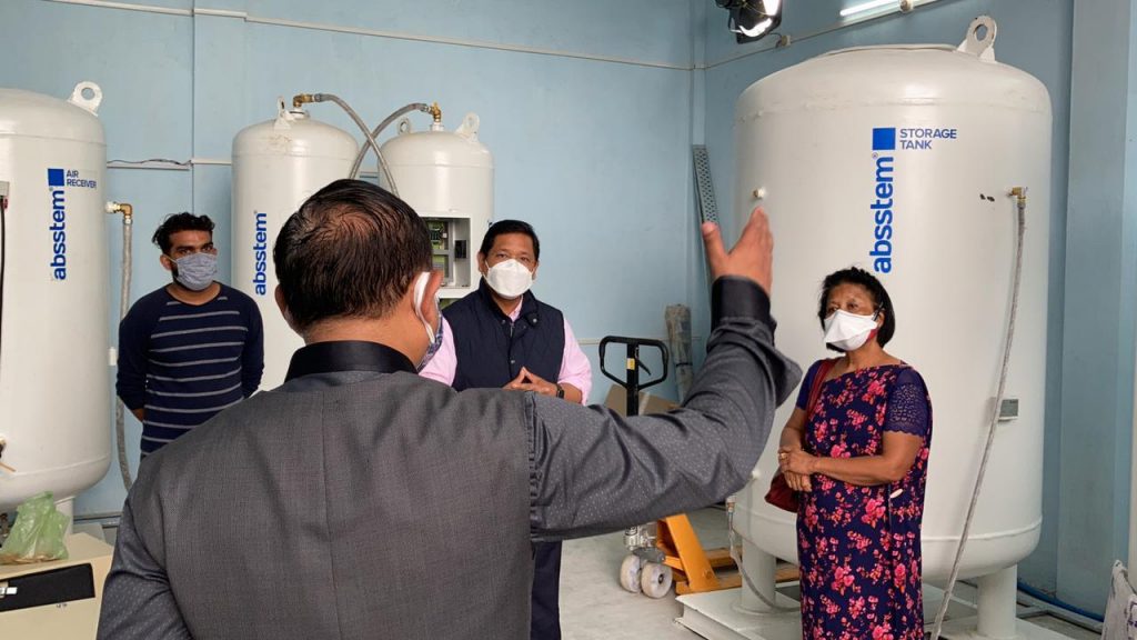 Chief Minister Inspects Oxygen Plants in Shillong Hospitals