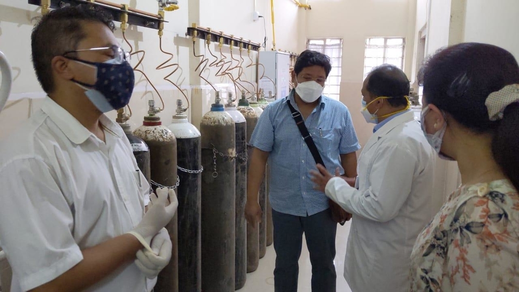 CM inspects installation of oxygen plant at Nongpoh Civil Hospital