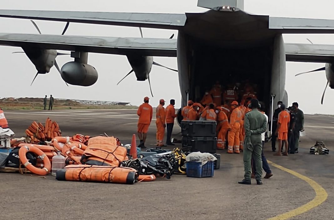 Cyclone Yaas : Eight NDRF teams from Guwahati leave for Rescue operations in Odisha.