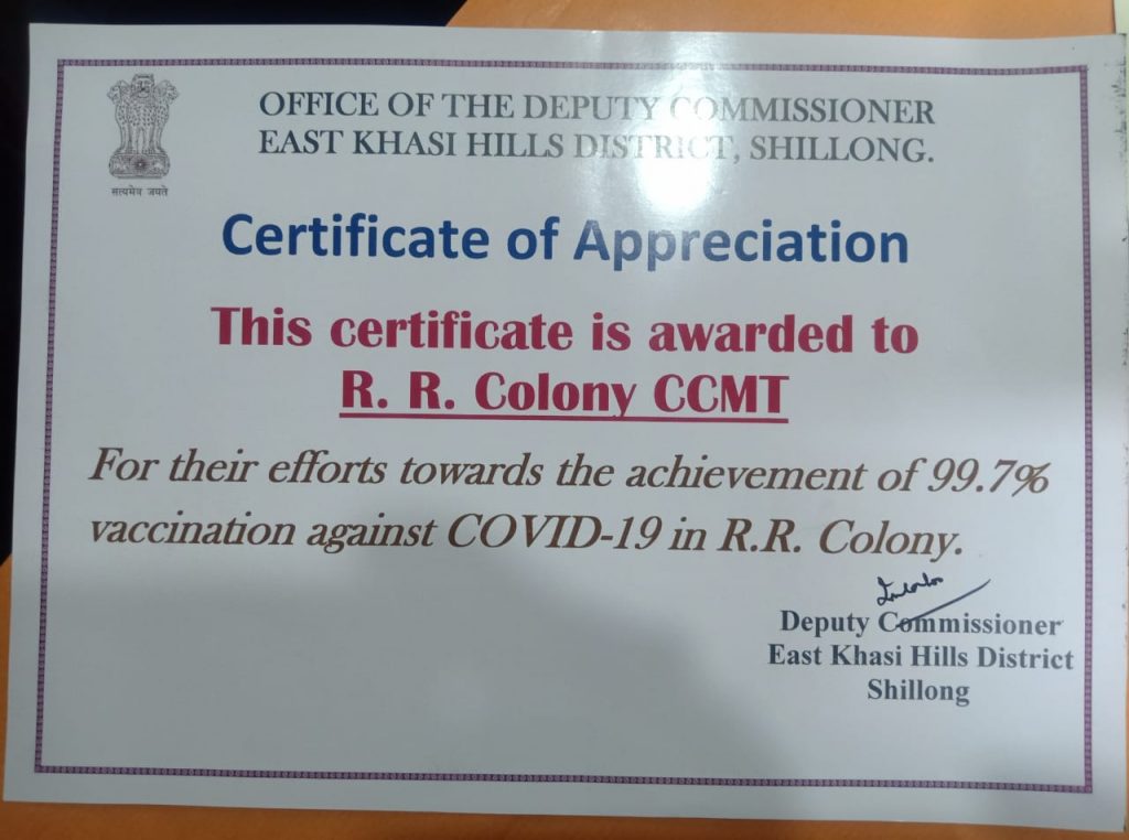 RR colony achieves 99.7% vaccination 