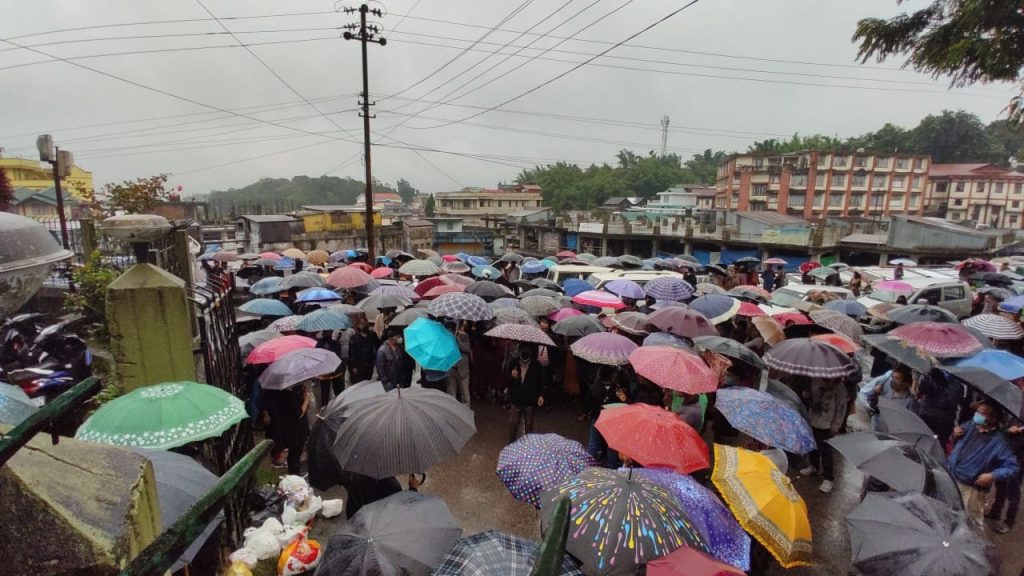 Protests in Jowai by traditional heads against the problem of garbage collection