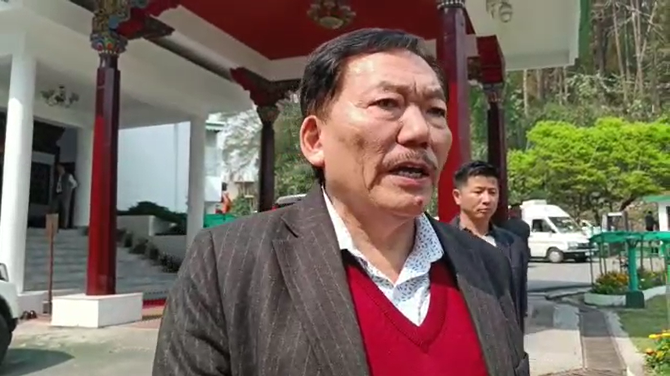 SDF legislator Pawan Kumar Chamling marshalled out