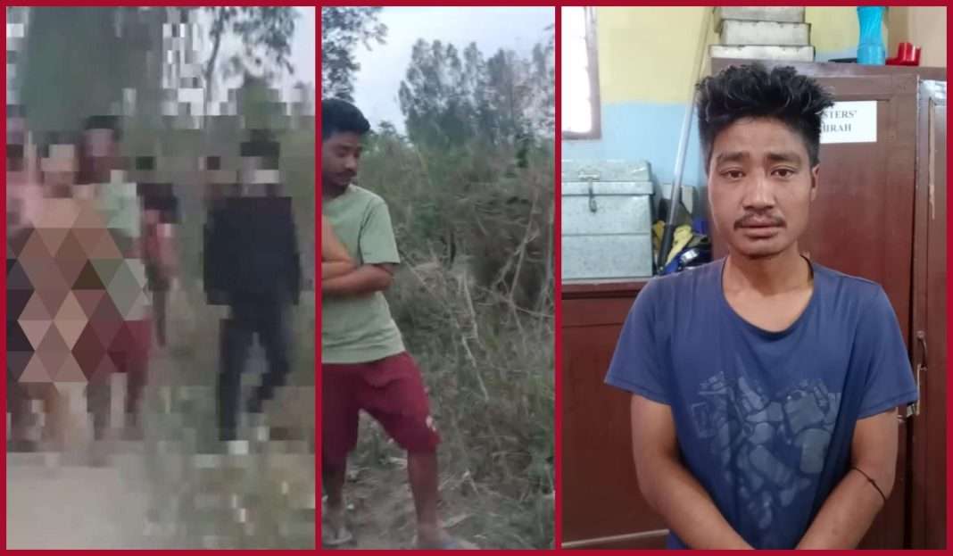 First Pic of main culprit seen wearing green t-shirt, holding naked woman  in Manipur Viral video released