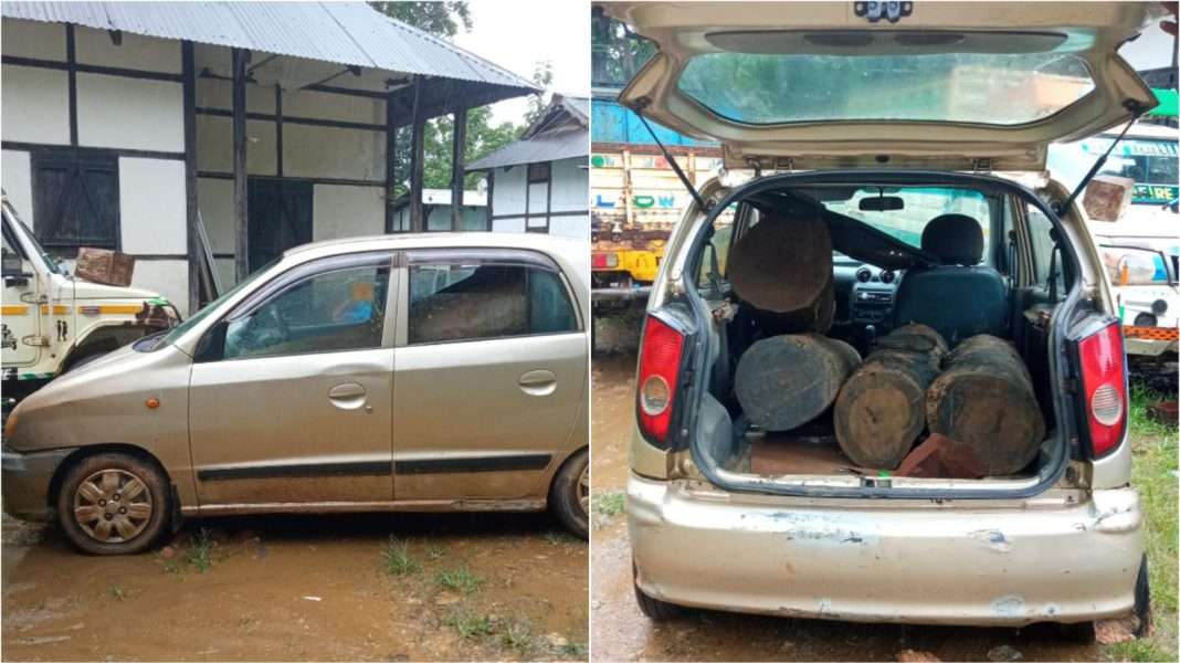 Aham unit detains vehicle carrying illegal timber exports from Songsak Forest Reserve to Assam