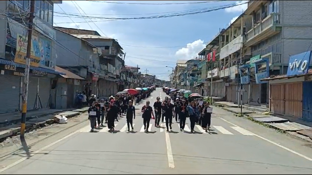 ITLF stage protest against CBI inquiry into the 'killing' of  two students in Manipur