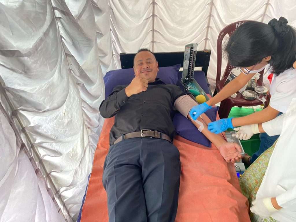 NPP Blood Donation Drive: Meghalya Deputy CM Prestone Tyngsong donates bloo