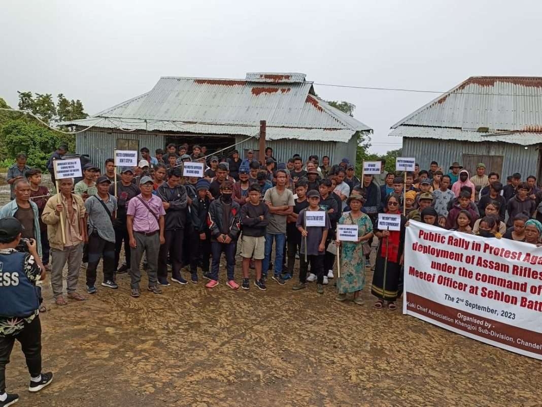 Manipur: Kukis stage protest over appointment of Meitei Assam Rifles official in Chandel