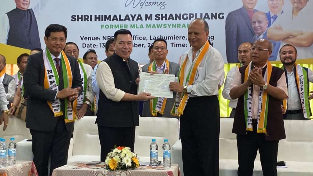 HM Shangpliang formally joins NPP; CM Conrad Sangma calls it 'great addition'