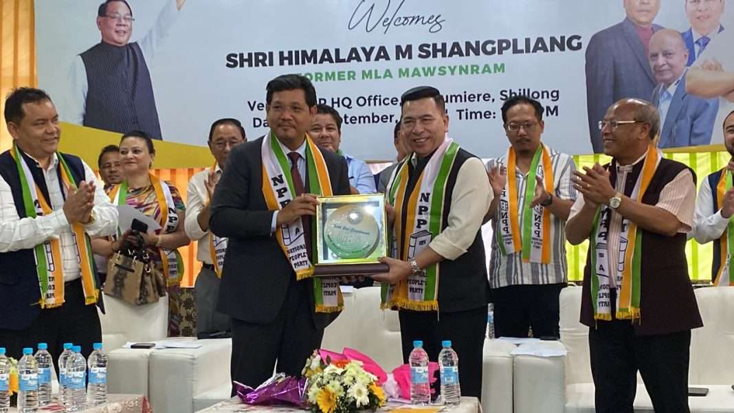 HM Shangpliang formally joins NPP; CM Conrad Sangma calls it 'great addition'