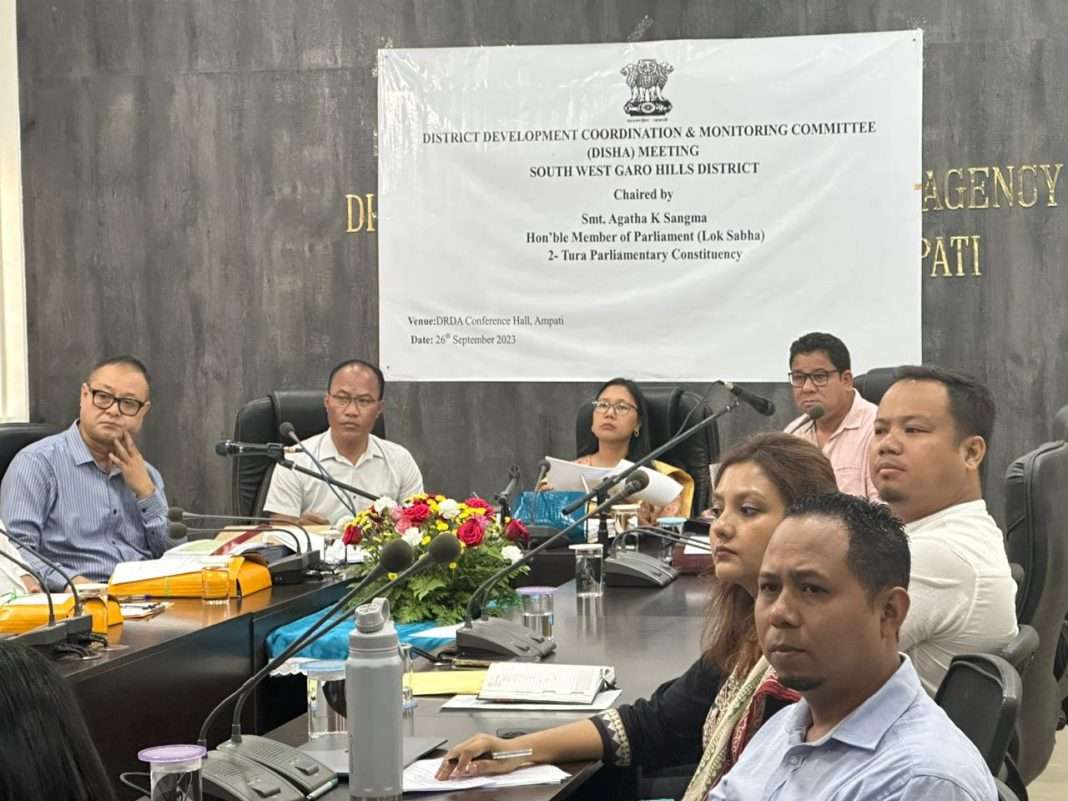 Agatha chairs DISHA meeting in South West Garo Hills, addresses key developmental concerns