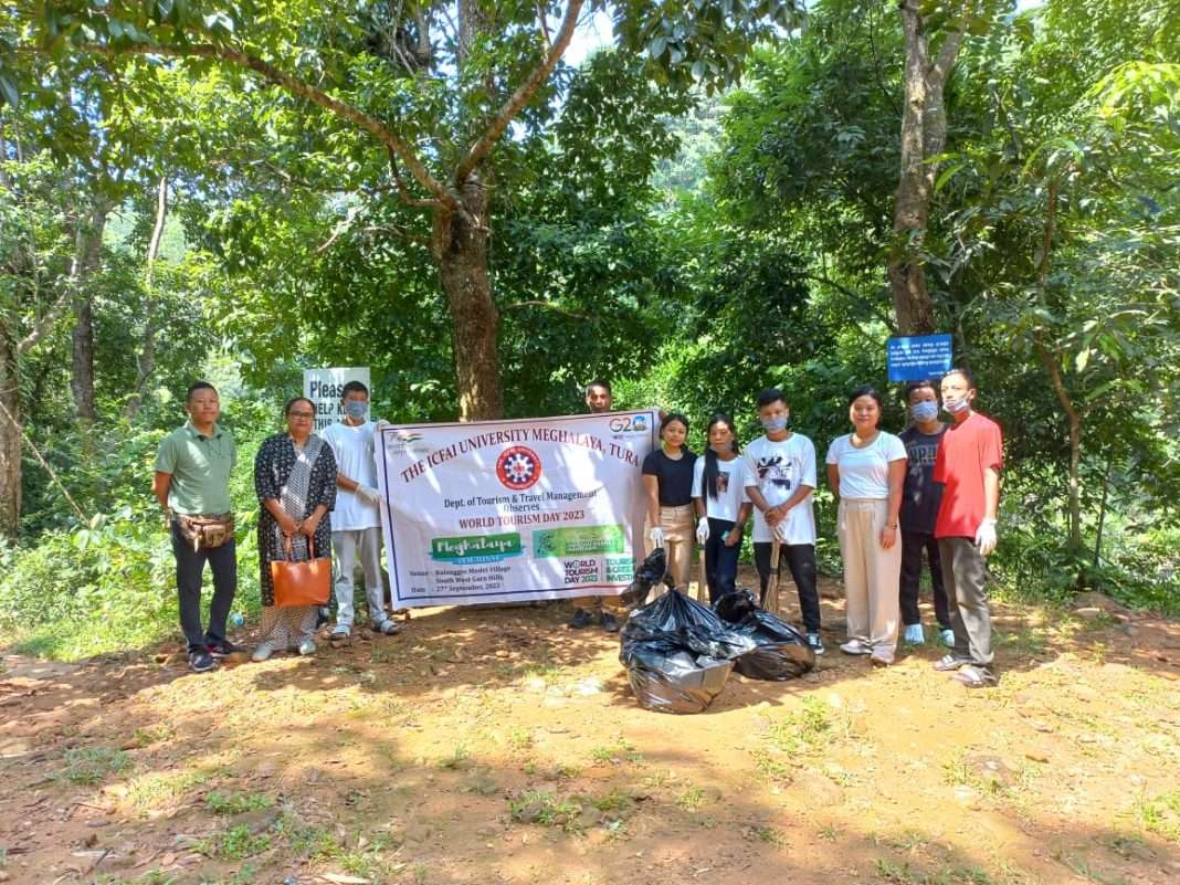 ICFAI marks World Tourism Day with cleanliness cum plantation drive in Garo Hills village