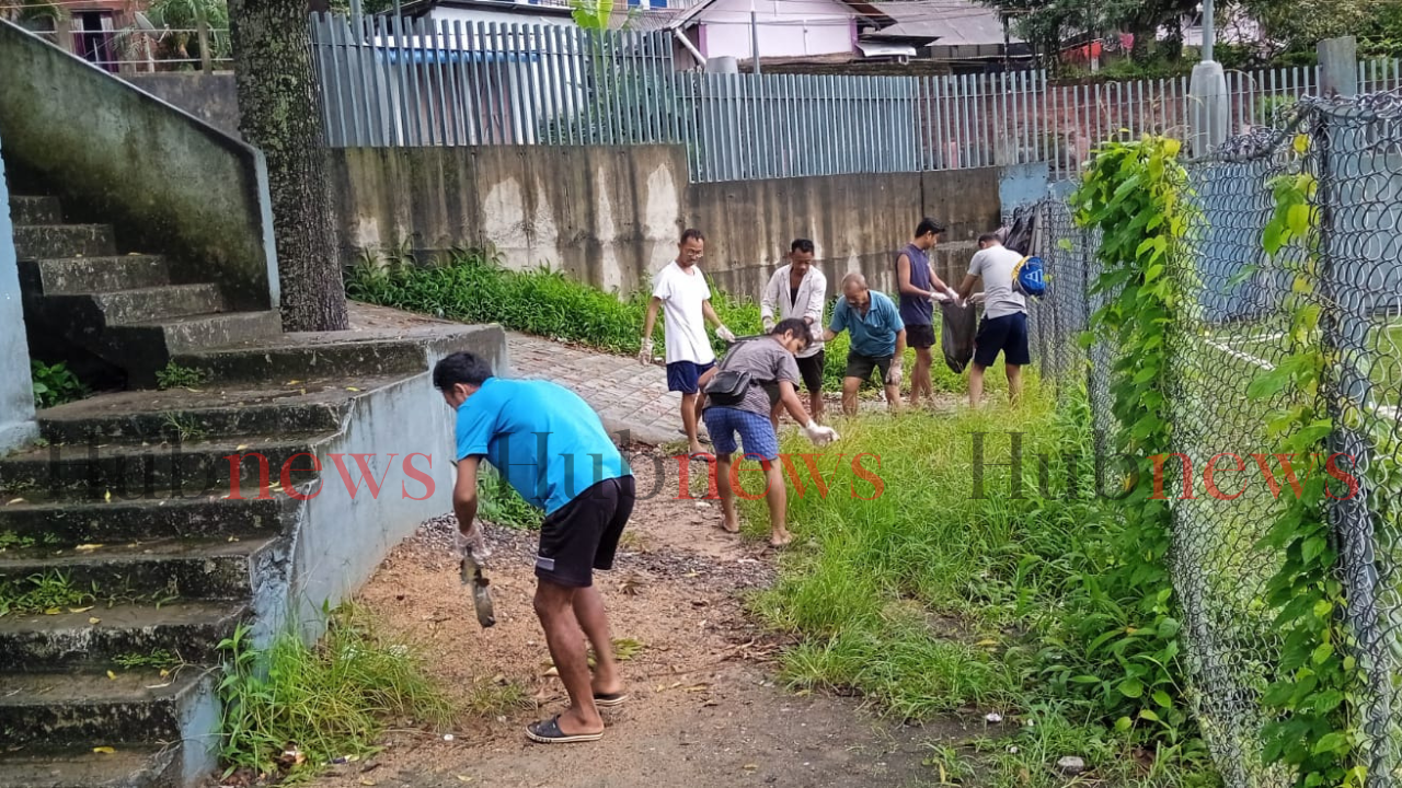 Gandhi Jayanti: Mrong Mahari Association organises cleaning drive in Tura's Chandmari playground