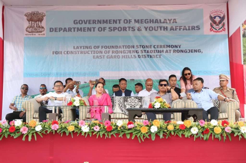Conrad lays foundation for Rongjeng Stadium in EGH, announces Rs. 1000 cr for sports infra
