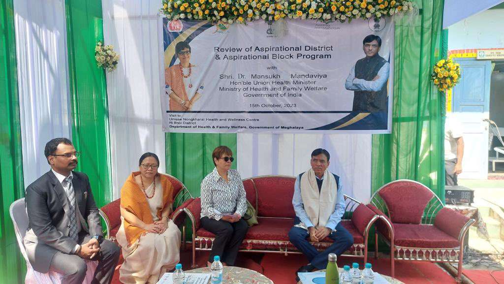 Mansukh Mandviya reviews Aspirational District & Aspirational Block programme at Nongpoh
