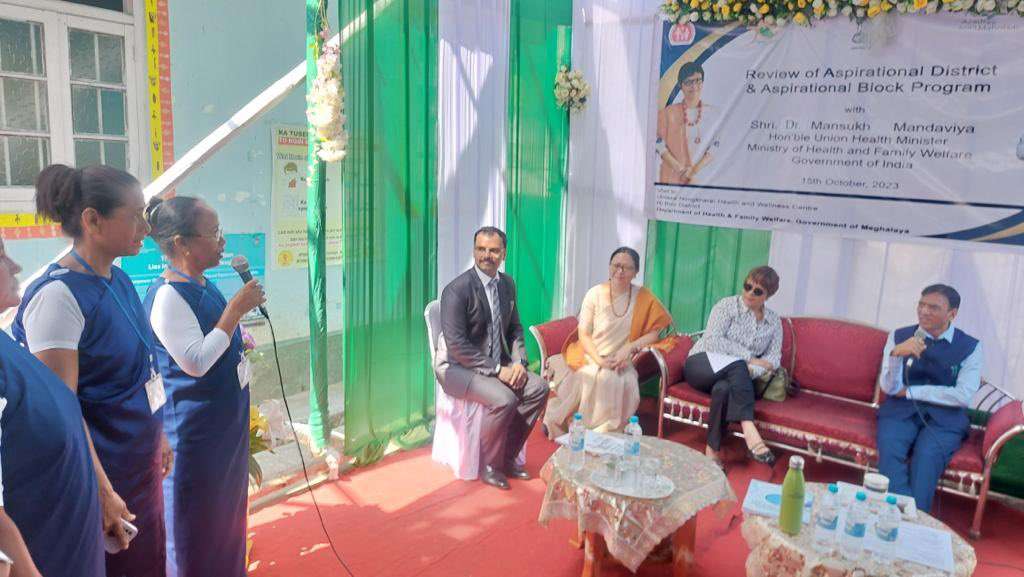 Mansukh Mandviya reviews Aspirational District & Aspirational Block programme at Nongpoh