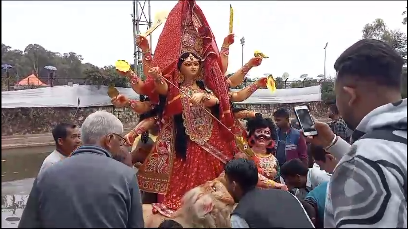 Vijaydashmi 2023 in Pics: Shillong bids tearful adieu to Goddess Durga