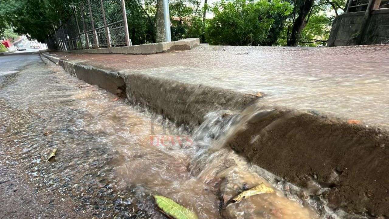 In Pics: Gallons of water floods road at park in Hawakhana, Tura