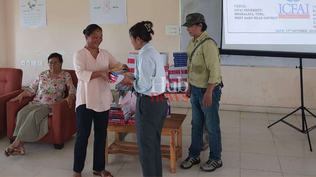 Free book distribution event held at ICFAI Tura campus