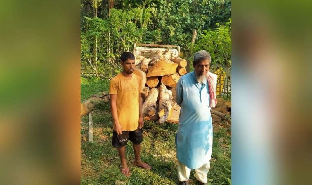 One person, vehicle detained with illegal timber in South Garo Hills
