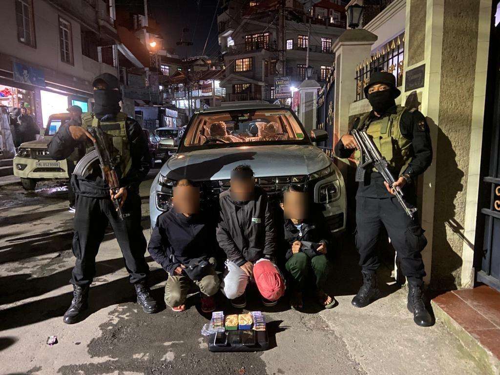 Police apprehends 3 for drug trafficking in Shillong city, recover heroin