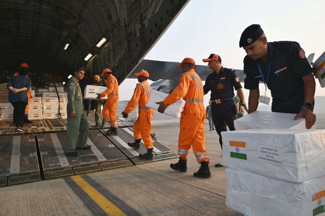 In Pics: India sends humanitarian aid to the people of Palestine