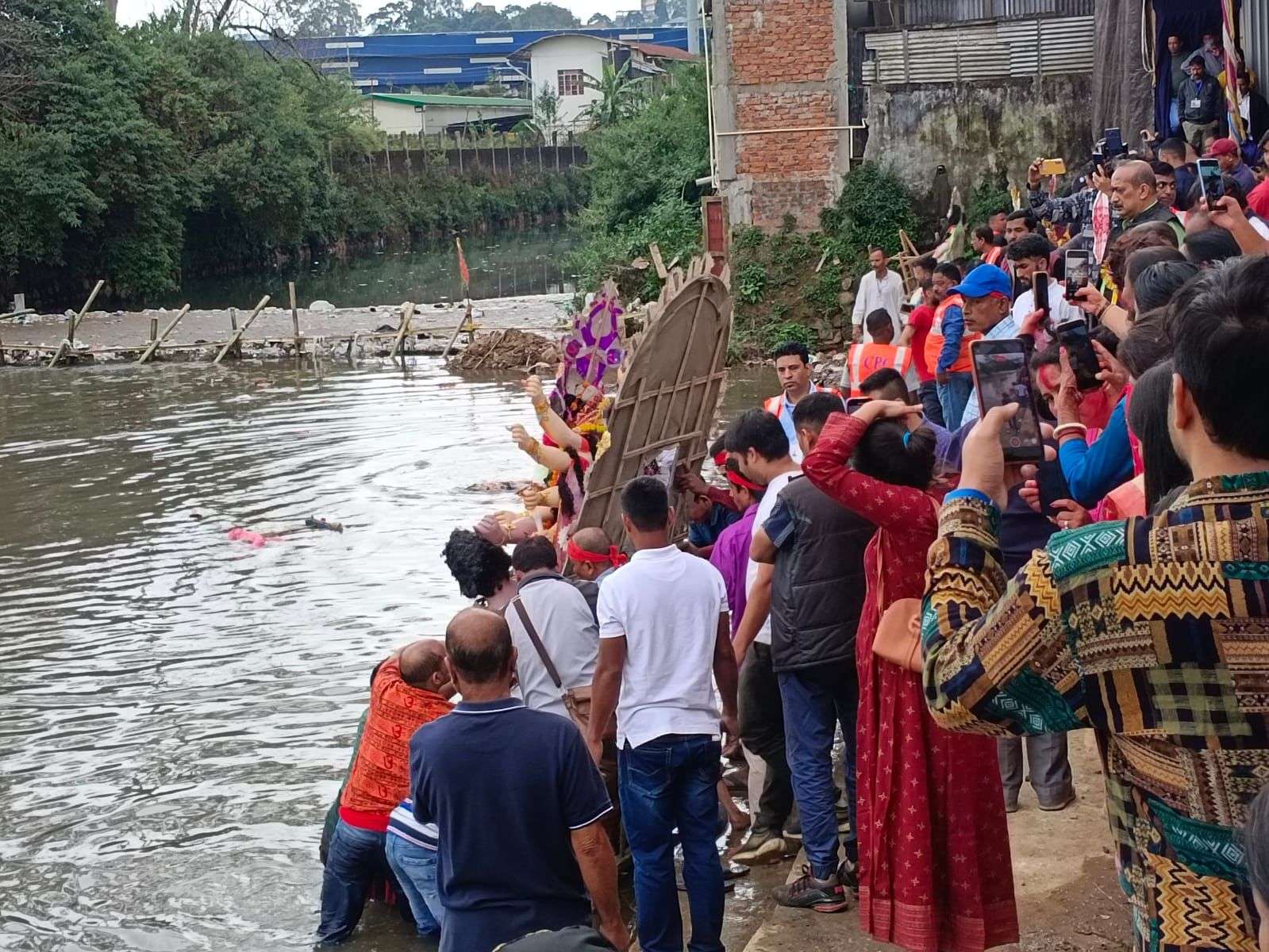 Vijaydashmi 2023 in Pics: Shillong bids tearful adieu to Goddess Durga