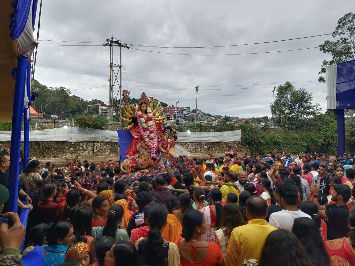 Vijaydashmi 2023 in Pics: Shillong bids tearful adieu to Goddess Durga