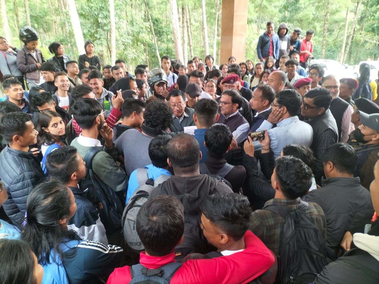 NEHUSU boycotts classes and march against adamant attitude of VC
