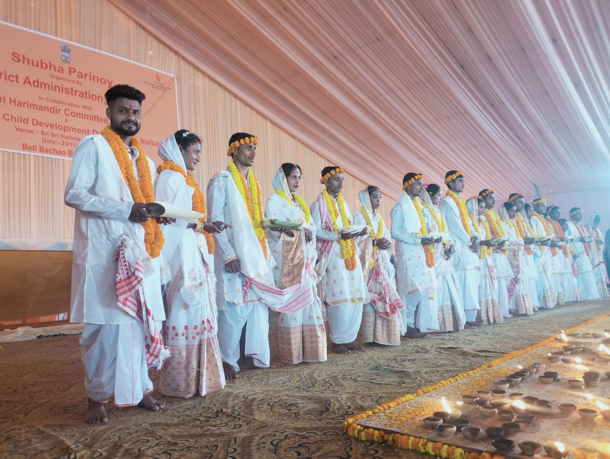 10 Couples tie the knot in Nalbari's 'Shubh Parinay' event under 'Beti Bachao Beti Padhao'