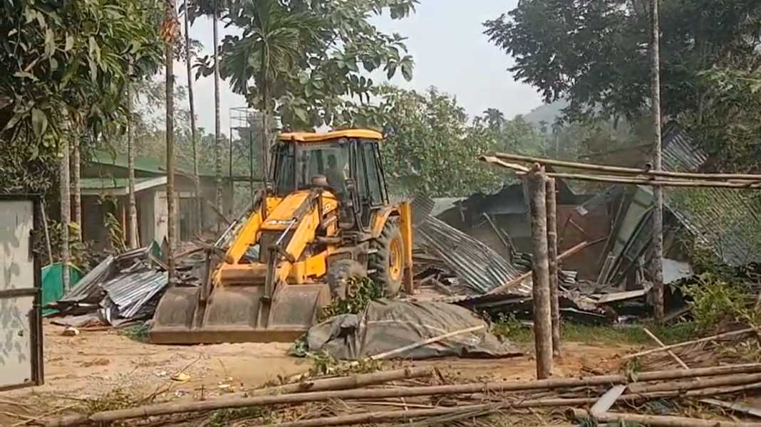 Assam: Eviction drive in Palasbari continues, several buildings demolished
