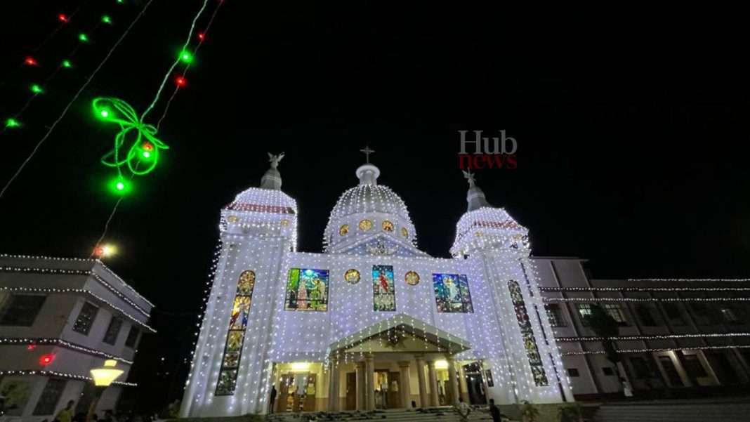 In pics | Sacred Heart Shrine at Tura lights up to mark Golden Jubilee of Tura Diocese