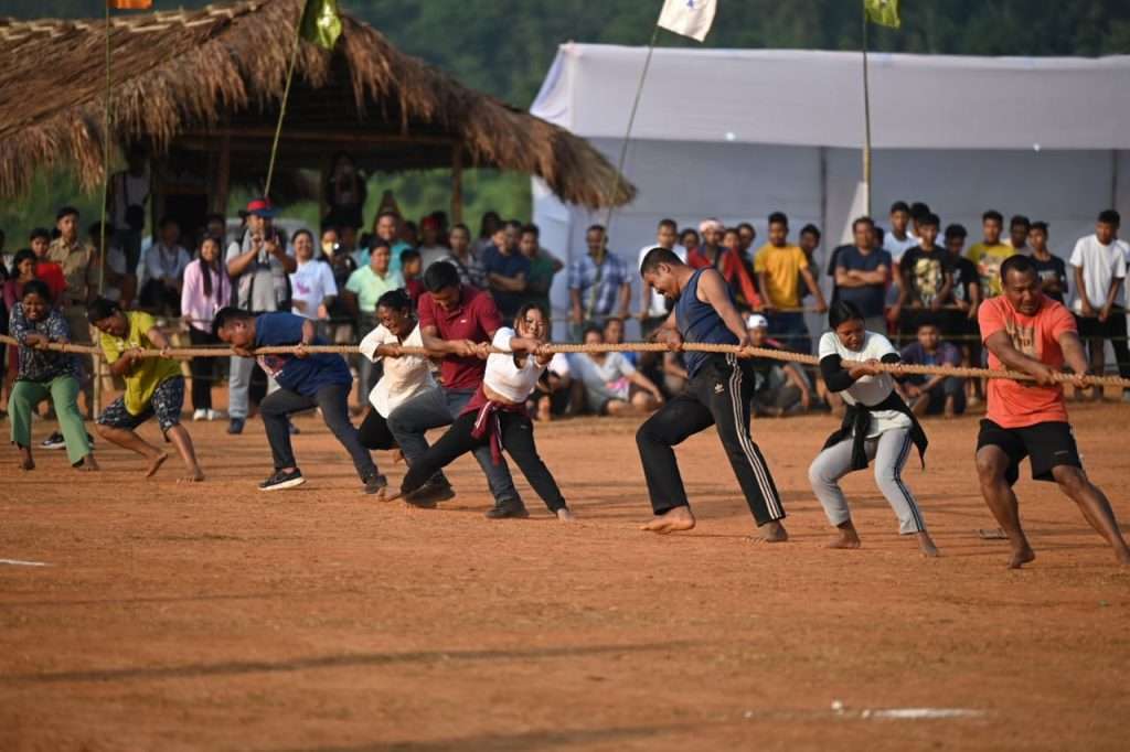 Participants actively takes part at the indigenous games at Wangala Festival