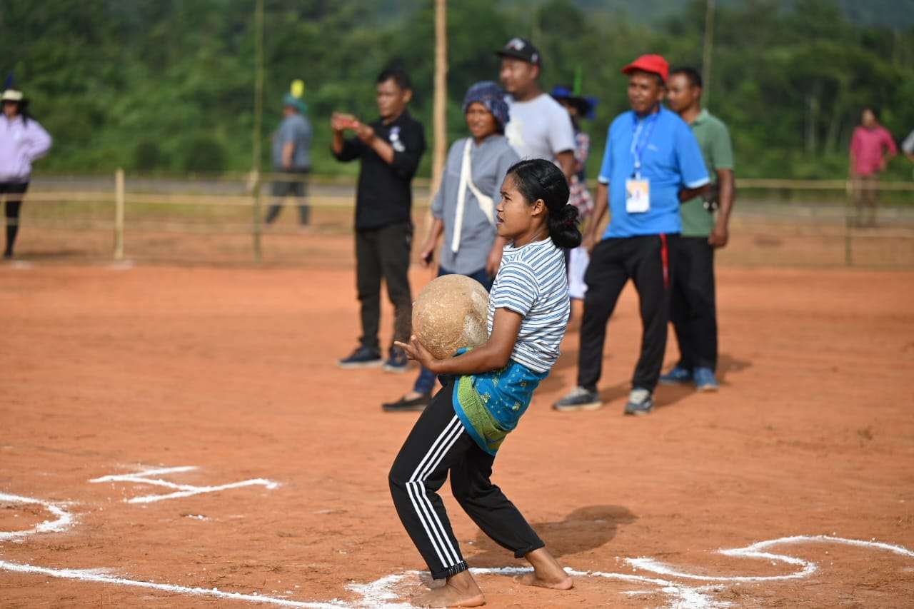 Participants actively takes part at the indigenous games at Wangala Festival