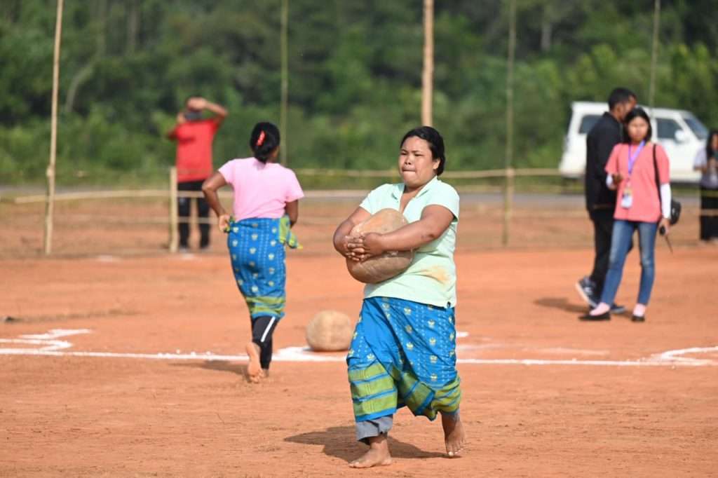 Participants actively takes part at the indigenous games at Wangala Festival