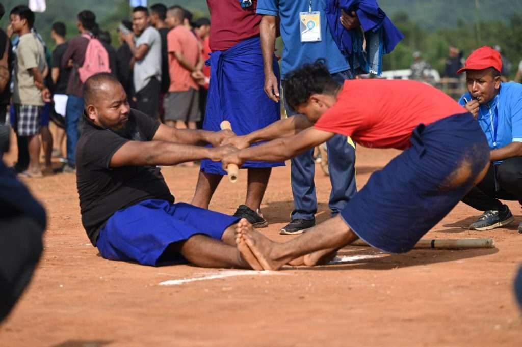 Participants actively takes part at the indigenous games at Wangala Festival