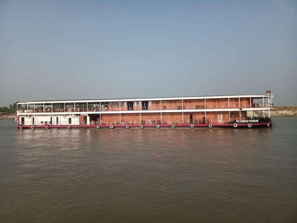 MV Kindat Pandaw, the ship which is carrying the second International voyage after the successes of Ganga Vilas, anchored at Dhubri on Friday after completing its journey via Indo Bangladesh Protocol Route (IBPR).