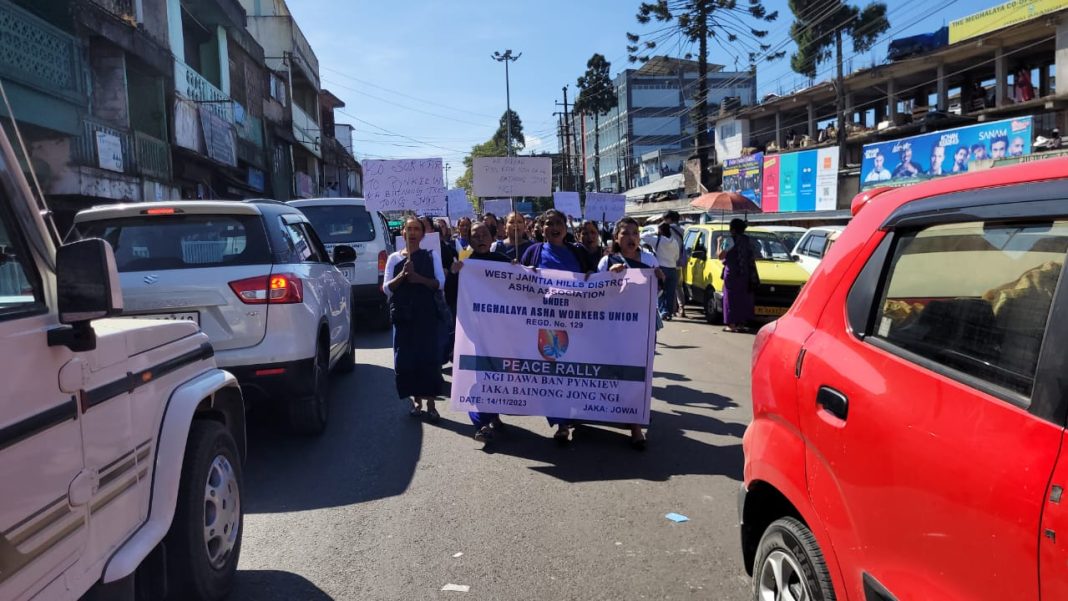 ASHA workers organise protest rally in Jowai for fair compensation, demand an increase in incentives