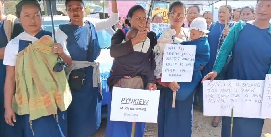 Meghalaya’s ASHA workers protest in Jaintia Hills