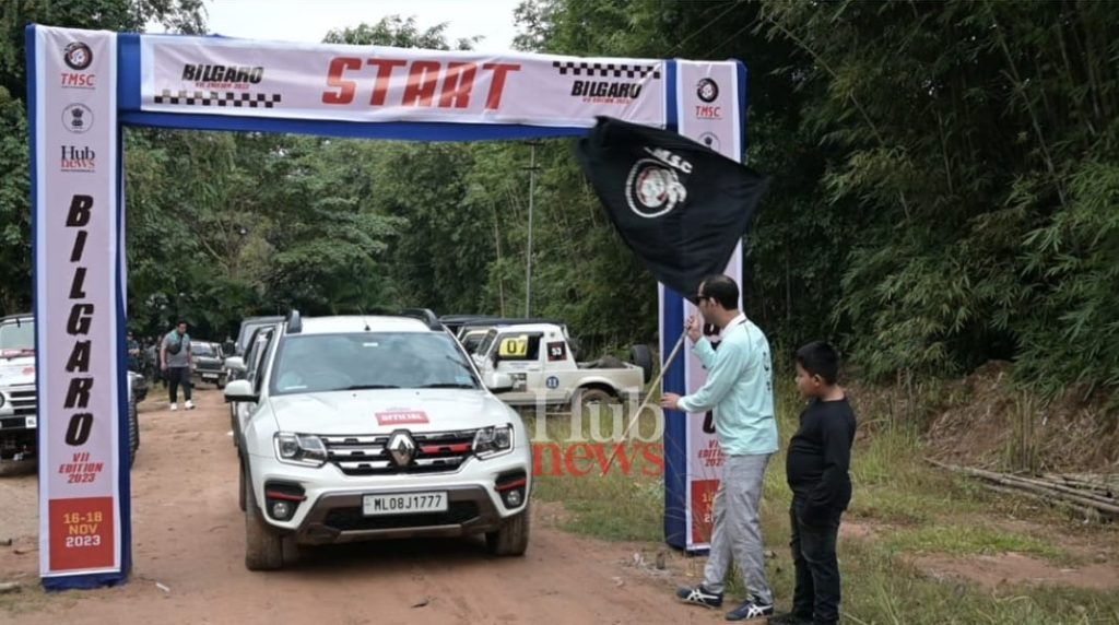 In Pics: Bilgaro VII Edition 2023 car rally takes off: Sprint category launches from Tura's Cafe Aldara