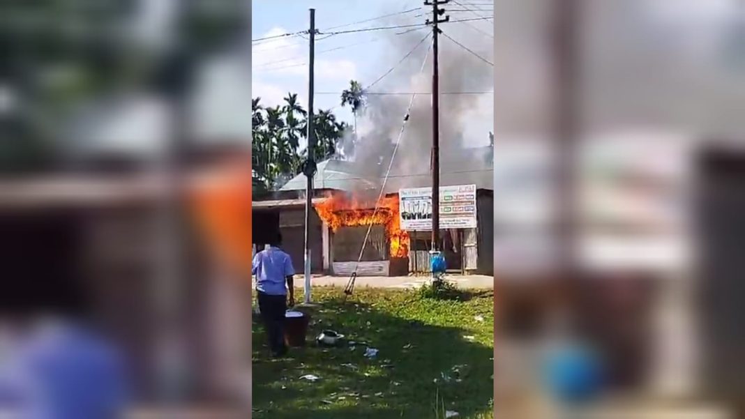 3 shops gutted in fire after gas cylinder blast in Williamnagar