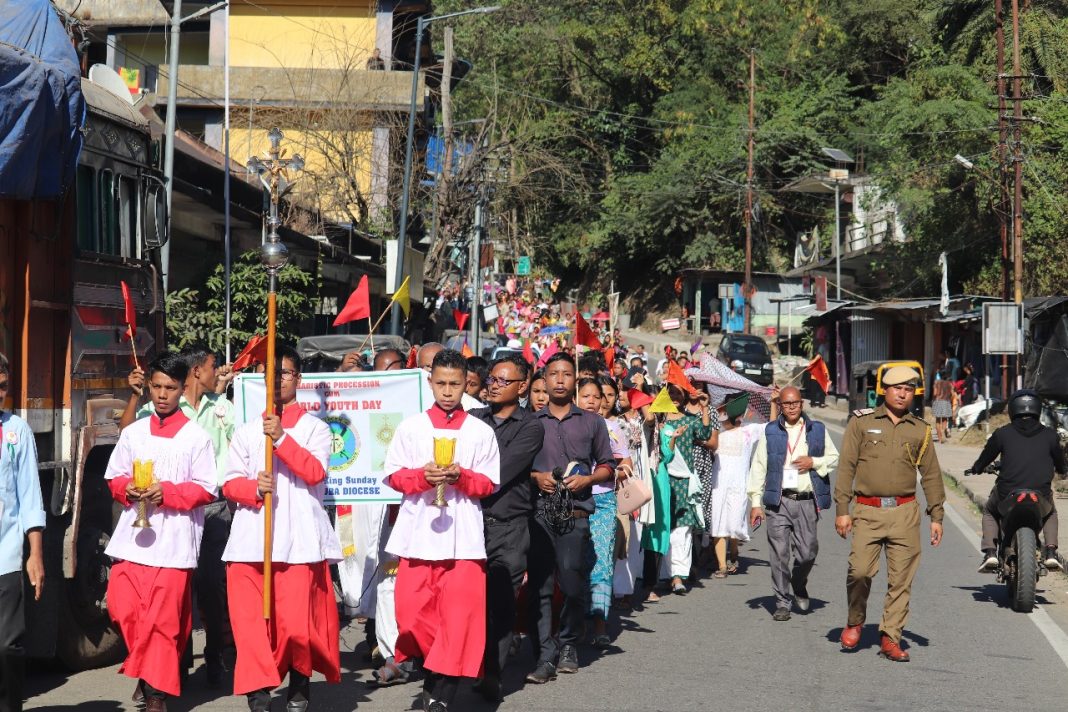 Garo Hills Catholics celebrate Annual Eucharistic procession service