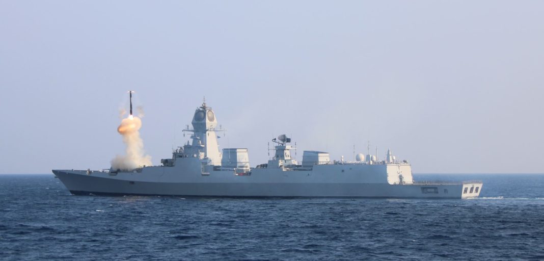 In Pics: Guided missile stealth destroyer crest of Yard 12706 'Imphal'
