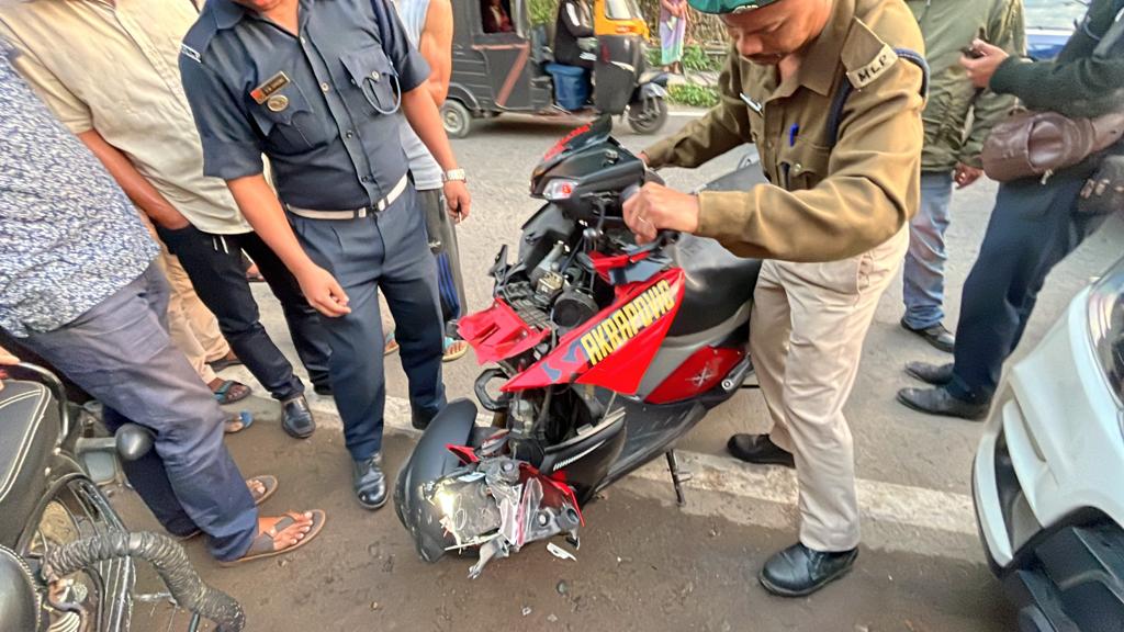 Head-on collision between Scooty and Maruti Alto in Tura