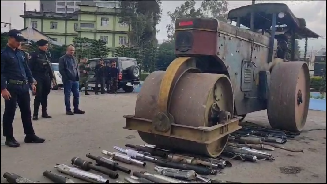 Shillong Traffic Police crushes 181 modified silencers, collects Rs 12 Lakh in fines
