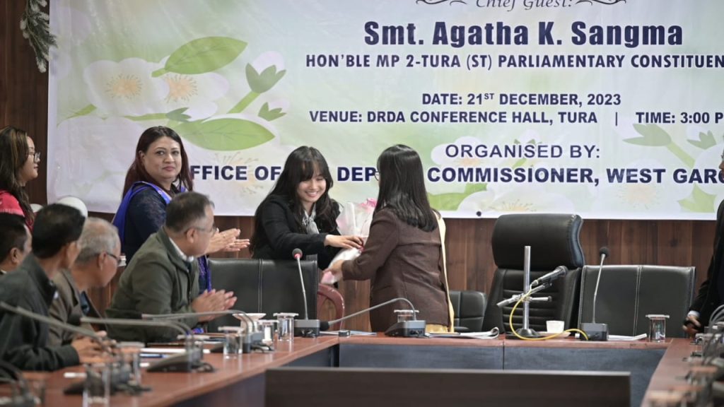 In Pics: Agatha Sangma distributes cheques for Meghalaya Games 2024 beautification at Pre-Christmas celebration
