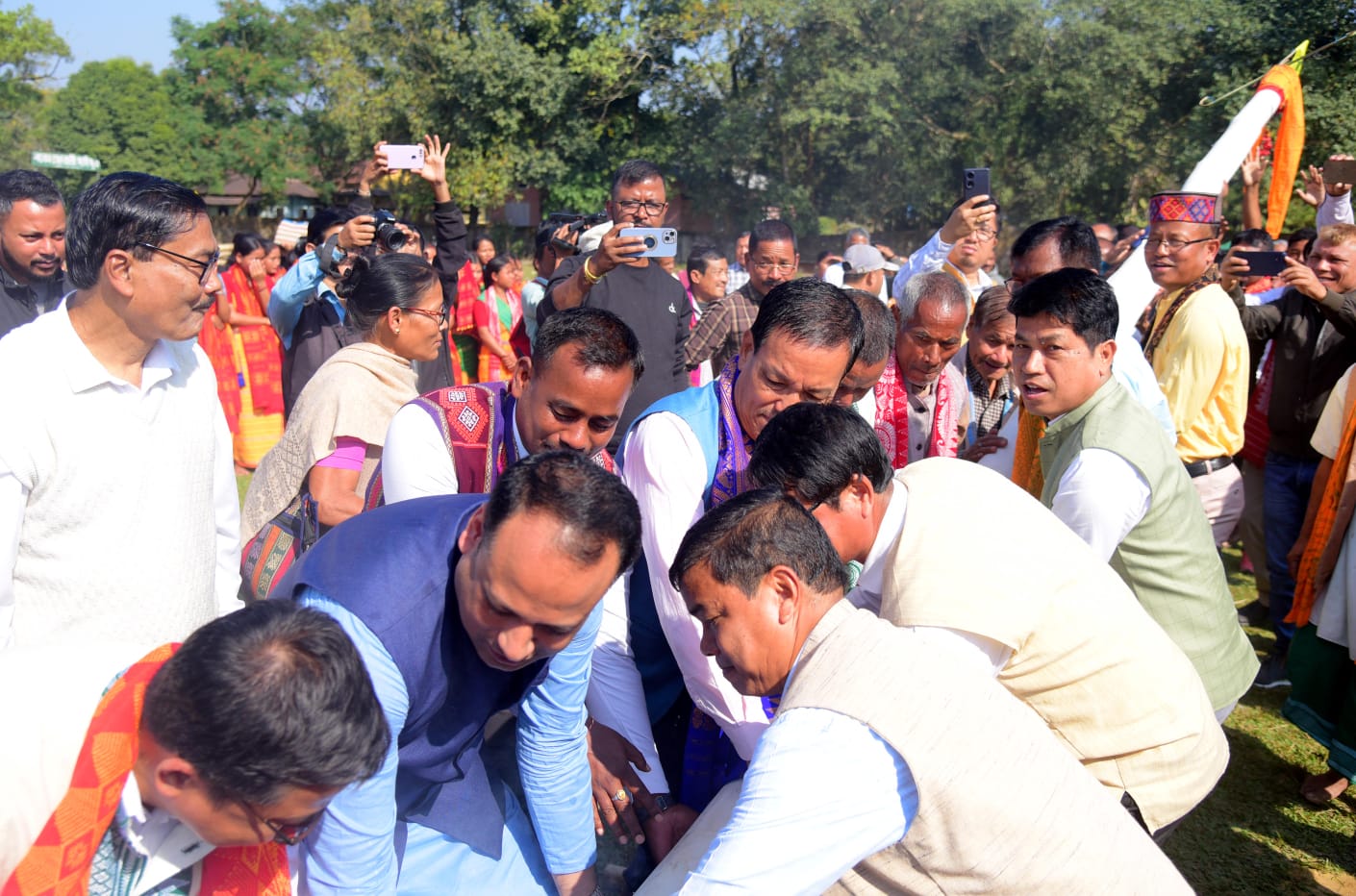 Foundation Pole of 63rd Annual Bodo Sahitya Sabha conference erected at Boko