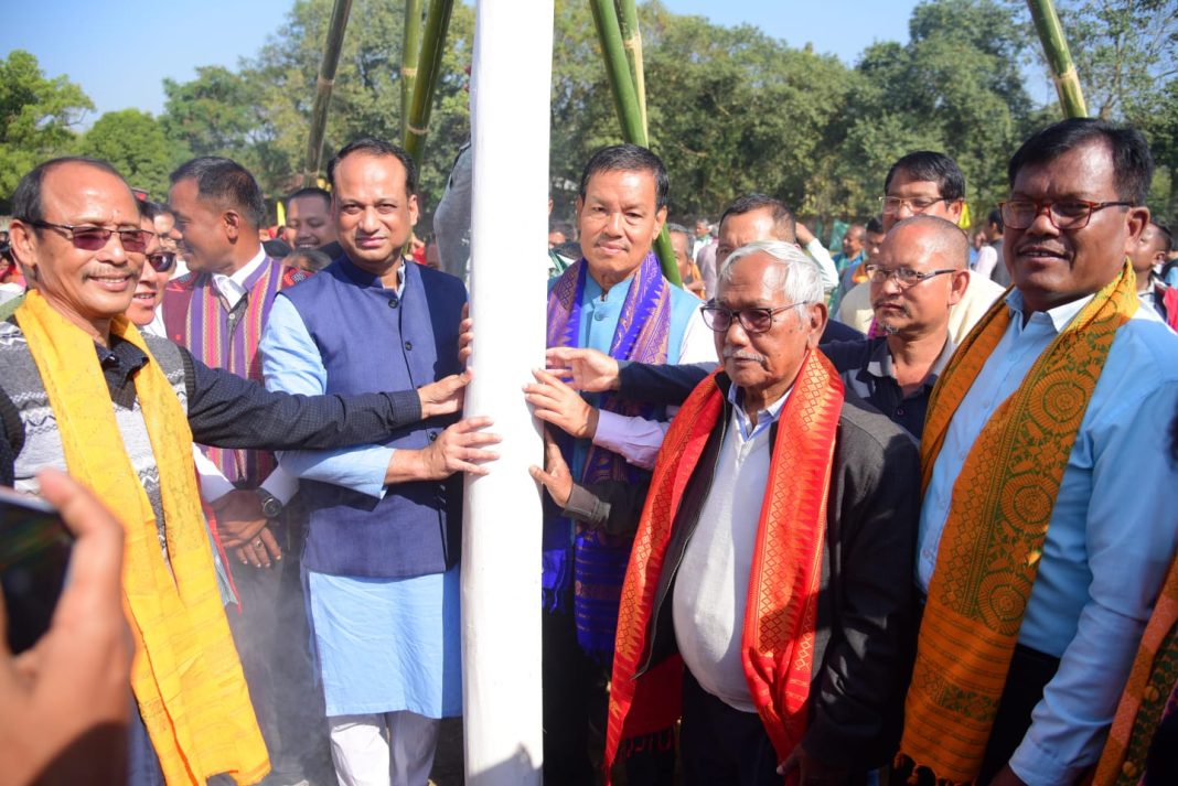 Foundation Pole of 63rd Annual Bodo Sahitya Sabha conference erected at Boko