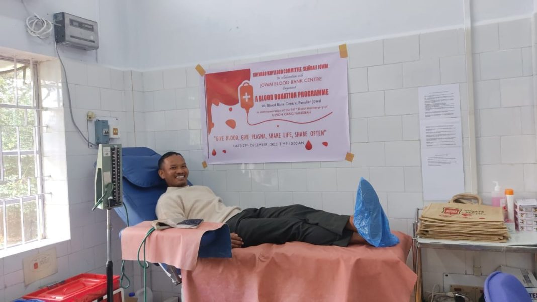 Khynroo Khyllood Committee commemorates 161st Death Anniversary of Kiang Nangbah with blood donation camp
