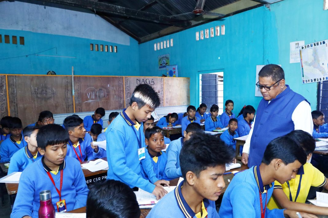 Assam Education tests punctuation skills, inaugurates classrooms in Sivasagar during Gunotsav 2024